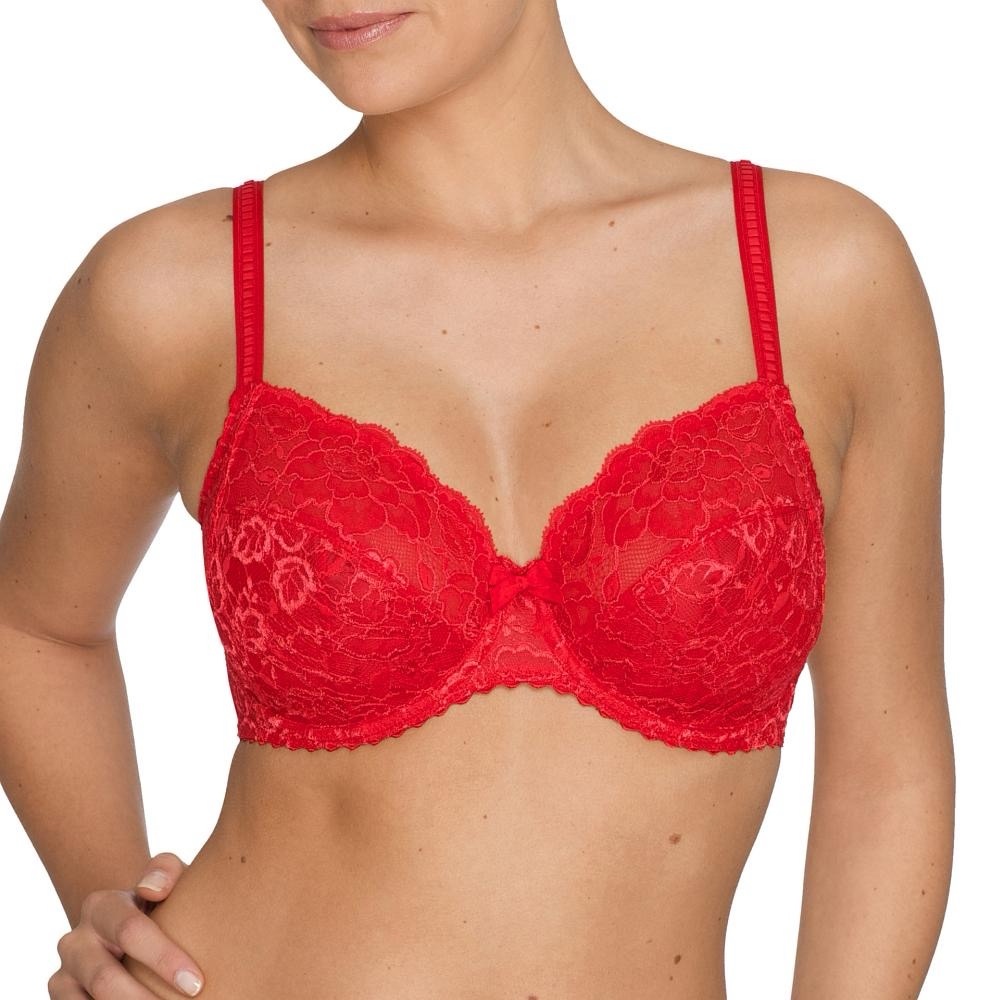 Prima Donna Couture Full Coverage Underwire Red Lace Bra.